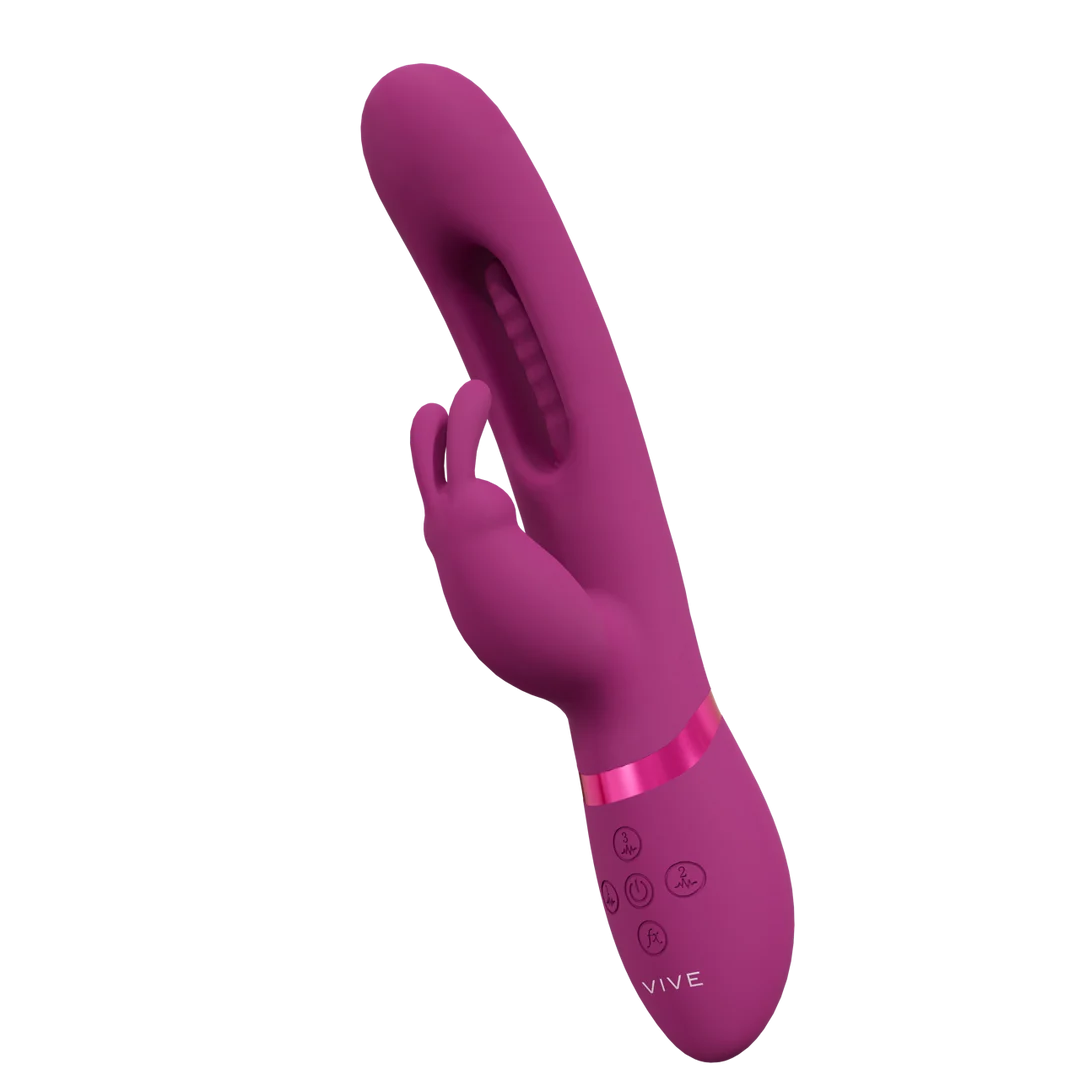 Rabbit Vibrator – Triple Motor mit G Punkt Flapper – VIVE, Rosa, VIVE by Shots – Bild 4