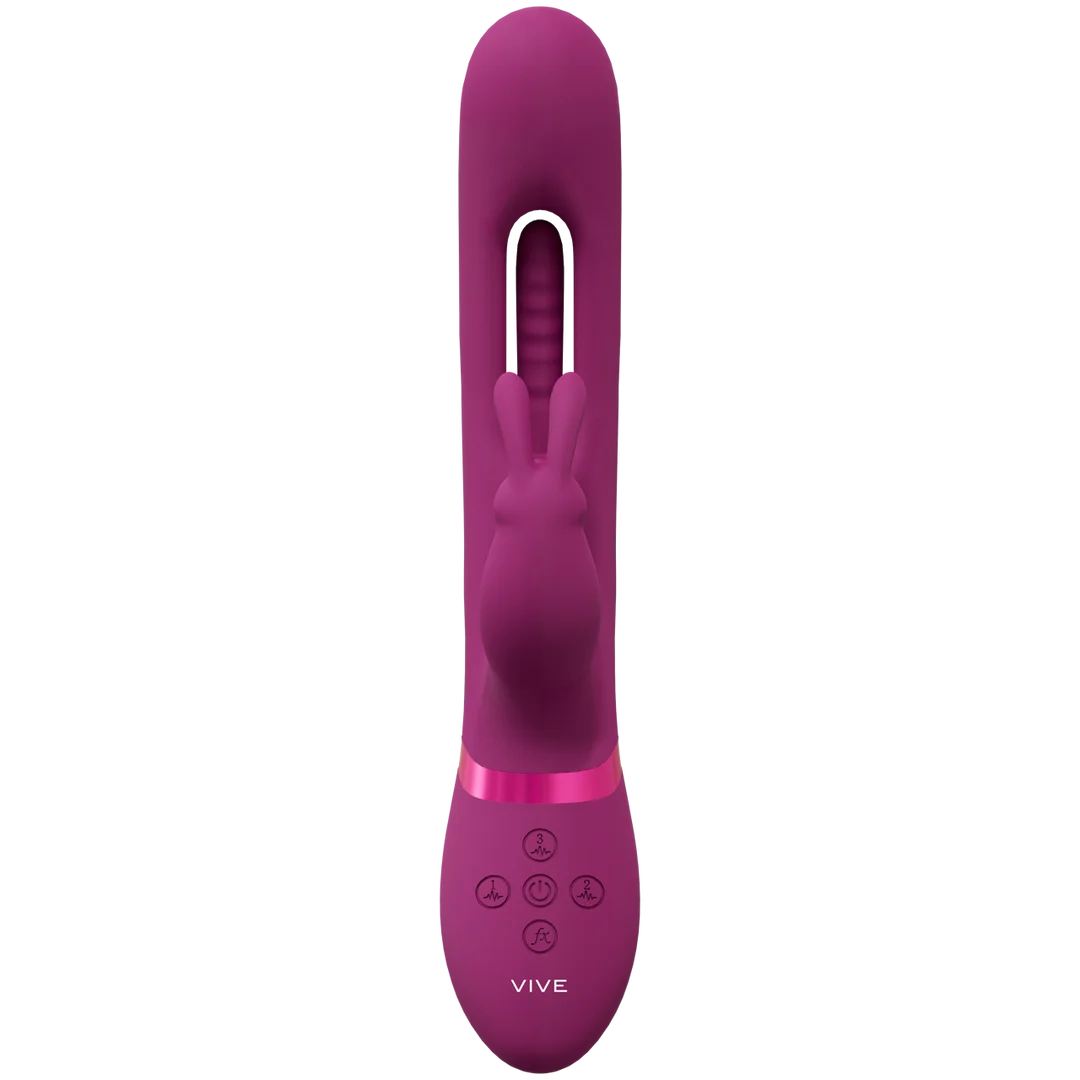 Rabbit Vibrator – Triple Motor mit G Punkt Flapper – VIVE, Rosa, VIVE by Shots – Bild 5
