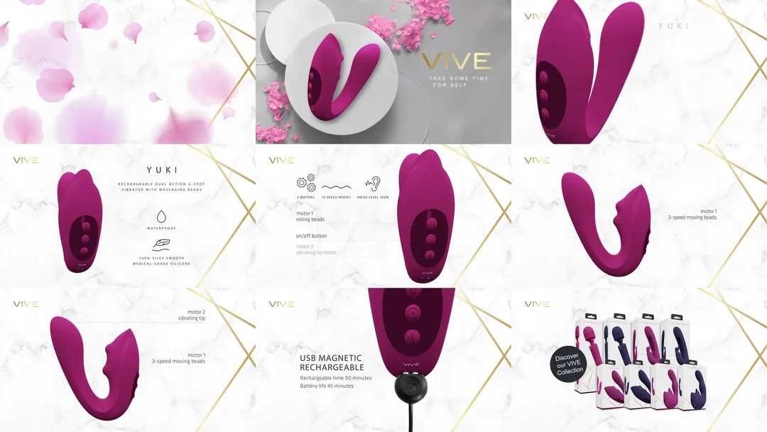 G Punkt Vibrator mit massierenden Perlen – Rosa VIVE by Shots – Bild 6