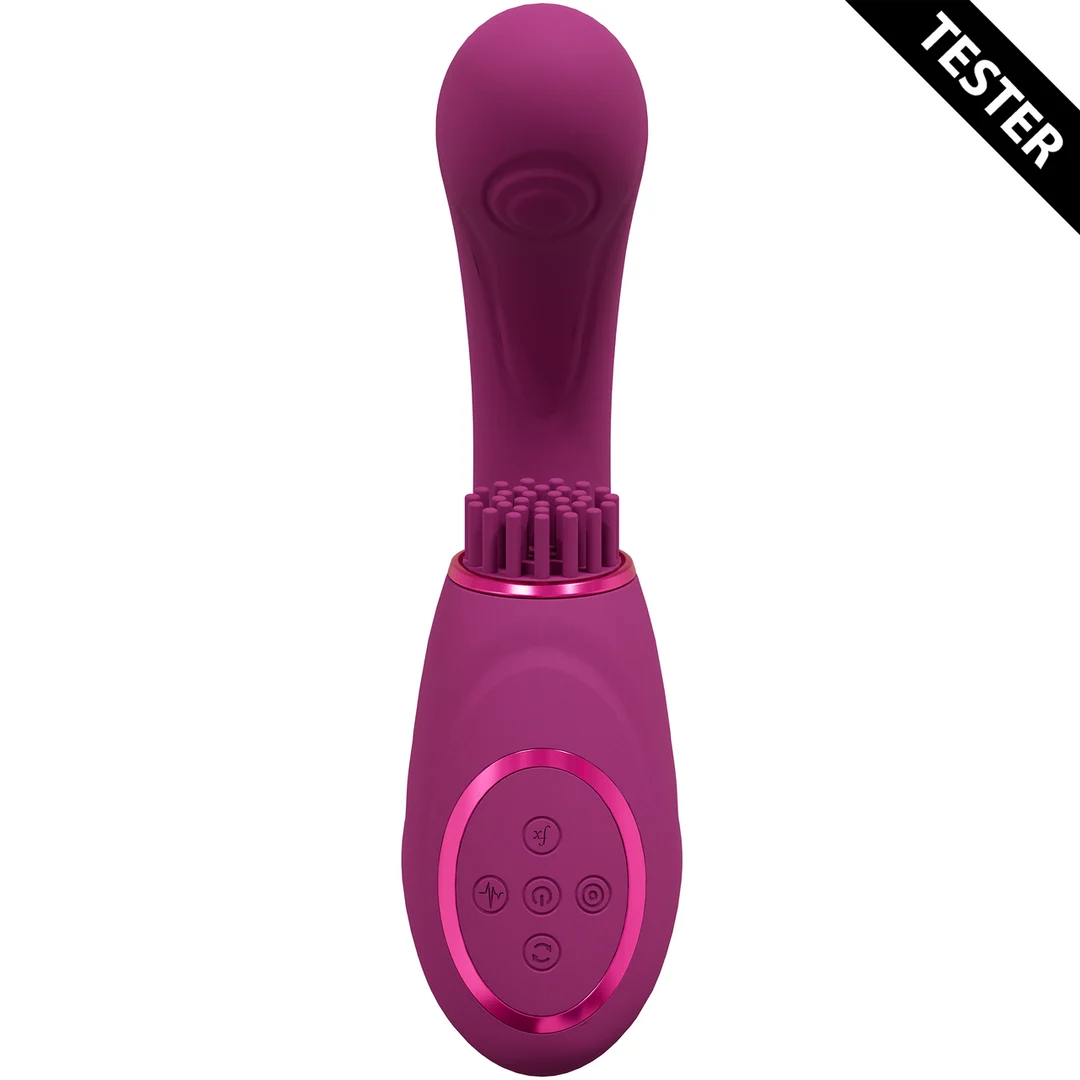 G Punkt Vibrator – drei Motoren mit Pulse Wave und vibrierenden Bürsten – VIVE by Shots, rosa – Bild 2