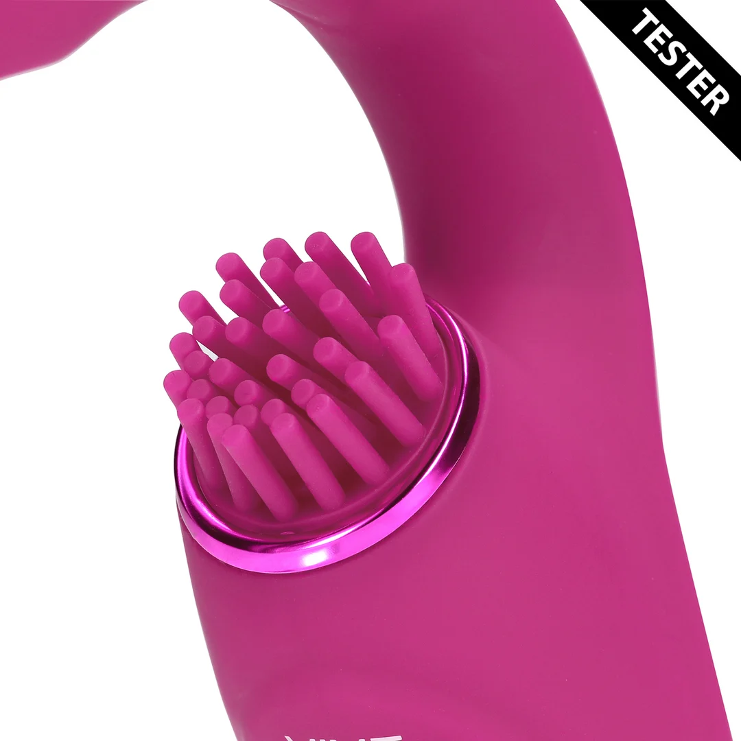 G Punkt Vibrator – drei Motoren mit Pulse Wave und vibrierenden Bürsten – VIVE by Shots, rosa – Bild 5