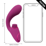 G Punkt Vibrator – drei Motoren mit Pulse Wave und vibrierenden Bürsten – VIVE by Shots, rosa – Bild 6
